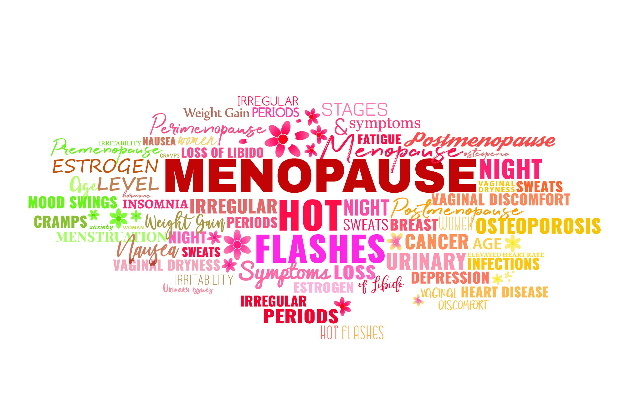 What are the symptoms of the menopause