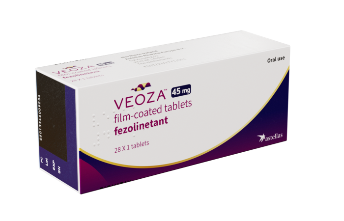 Packet of Veoza - fezolinetant tablets