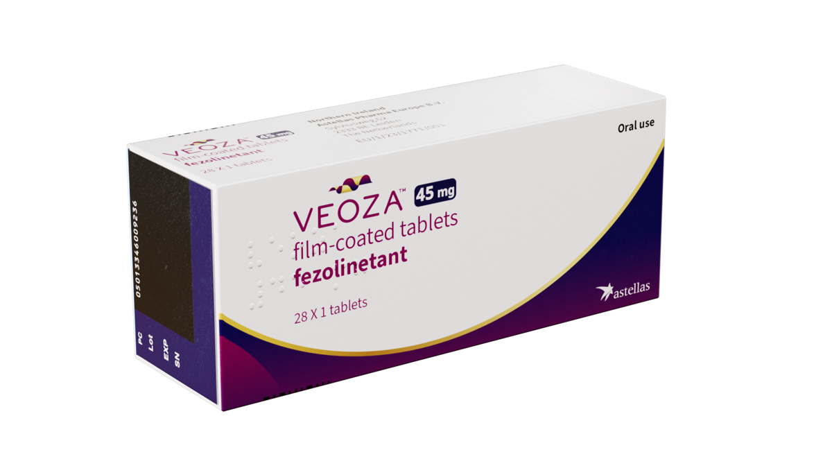 Packet of Veoza - fezolinetant tablets